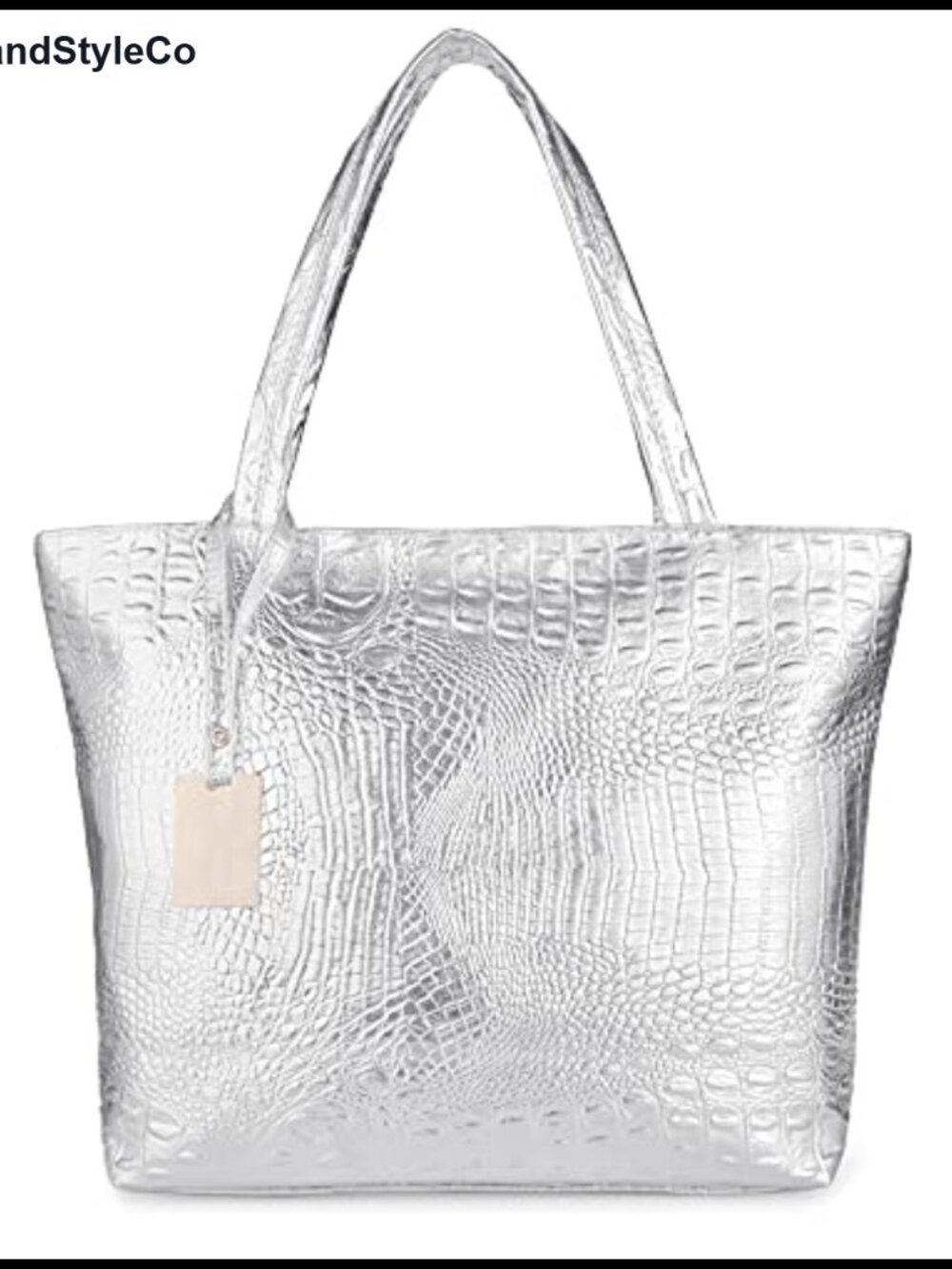 Crocodile Pattern Satchel Large Shoulder Tote Bag Wallet Purse